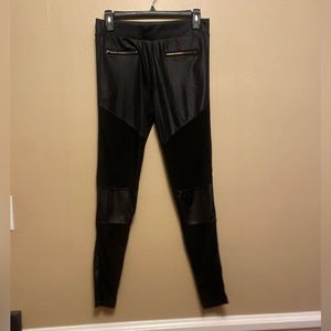 4/$20 S R black faux leather leggings